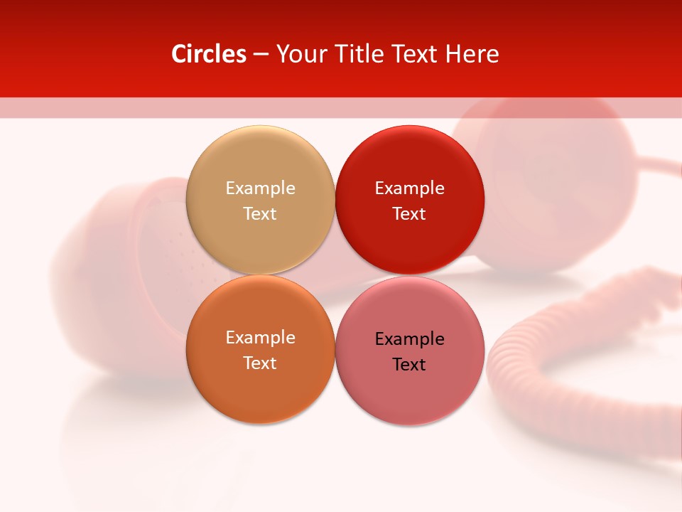 A Red Telephone On A White Surface With A Red Cord PowerPoint Template