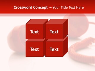 A Red Telephone On A White Surface With A Red Cord PowerPoint Template