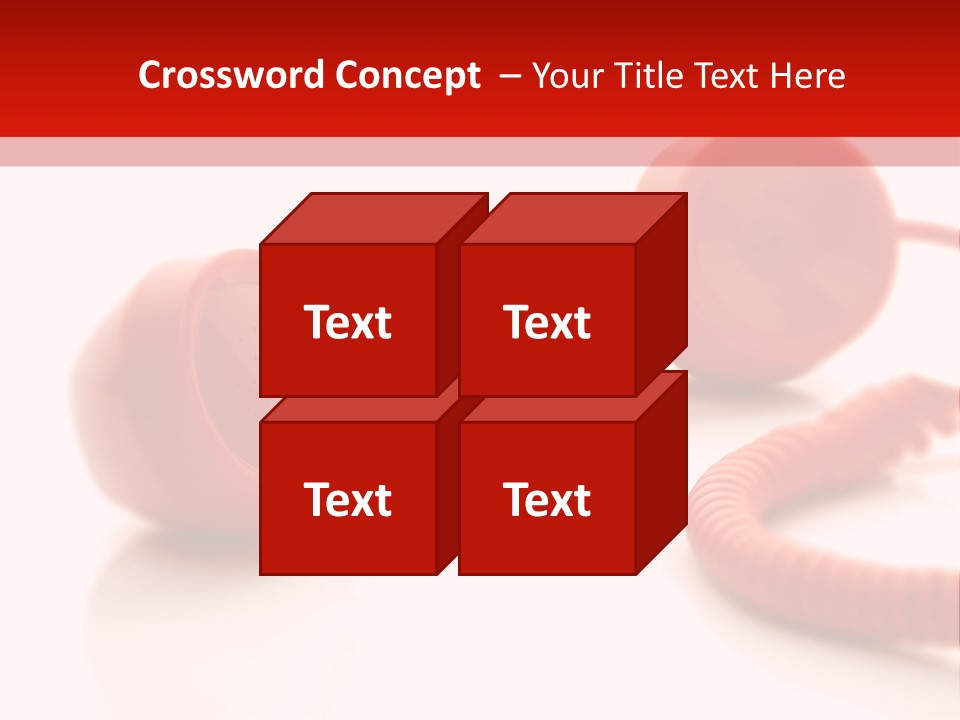 A Red Telephone On A White Surface With A Red Cord PowerPoint Template