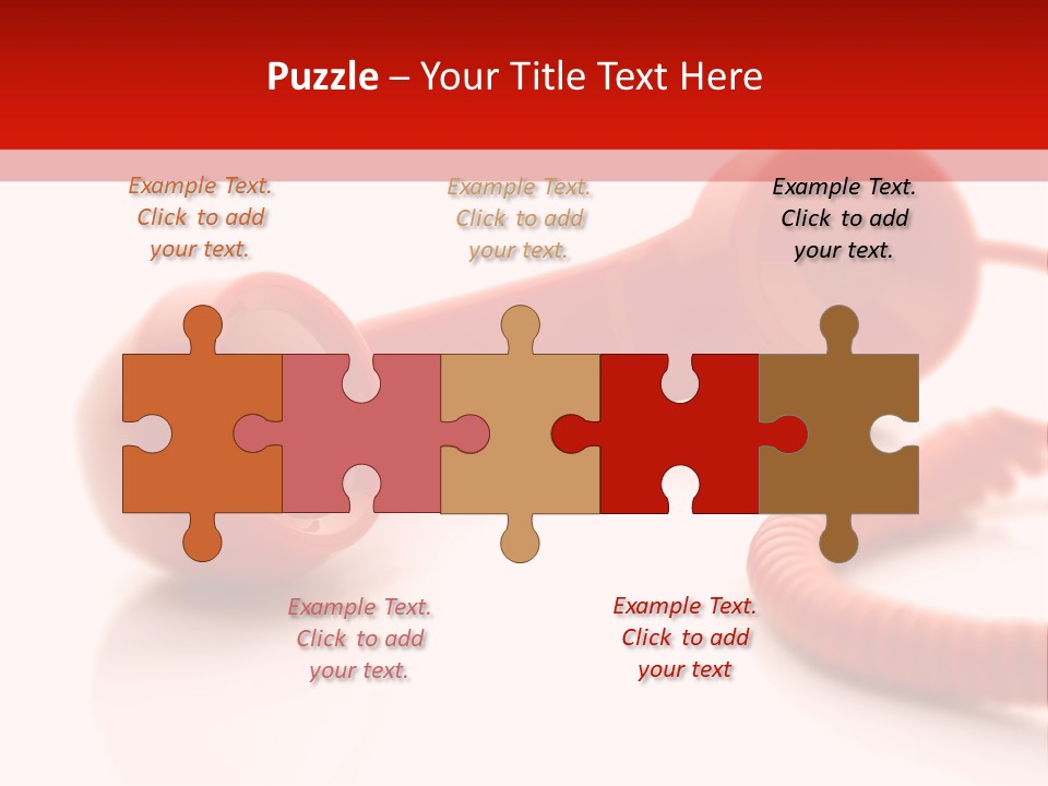 A Red Telephone On A White Surface With A Red Cord PowerPoint Template