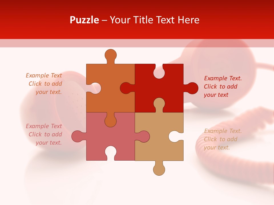 A Red Telephone On A White Surface With A Red Cord PowerPoint Template