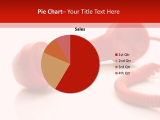 A Red Telephone On A White Surface With A Red Cord PowerPoint Template