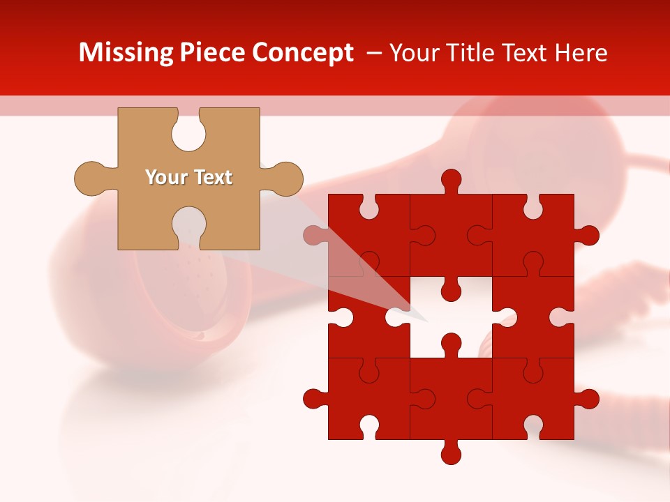 A Red Telephone On A White Surface With A Red Cord PowerPoint Template