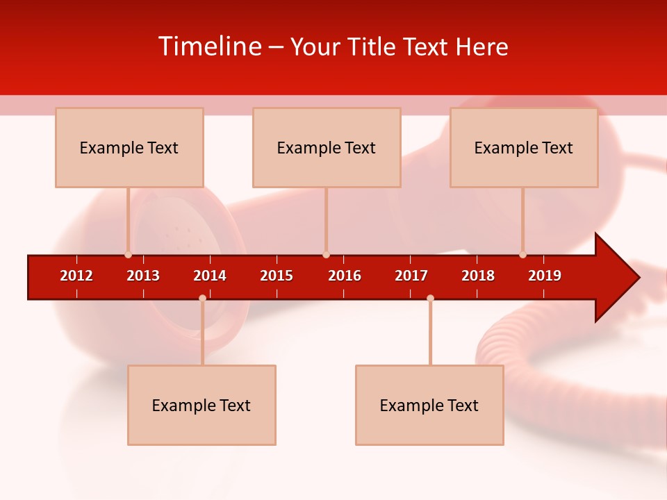 A Red Telephone On A White Surface With A Red Cord PowerPoint Template