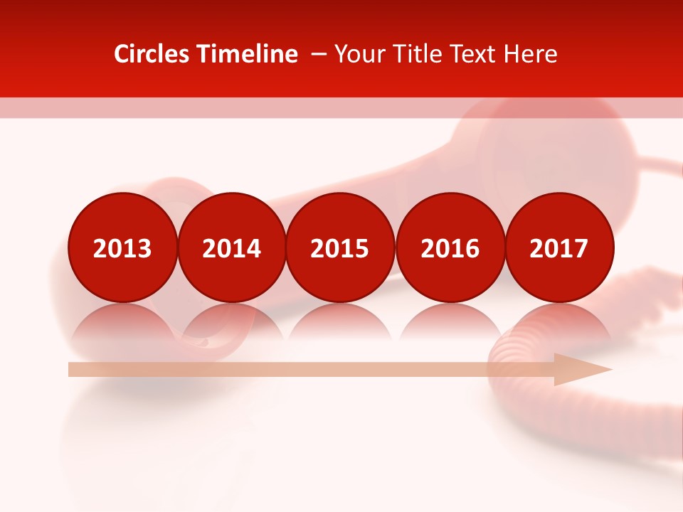 A Red Telephone On A White Surface With A Red Cord PowerPoint Template