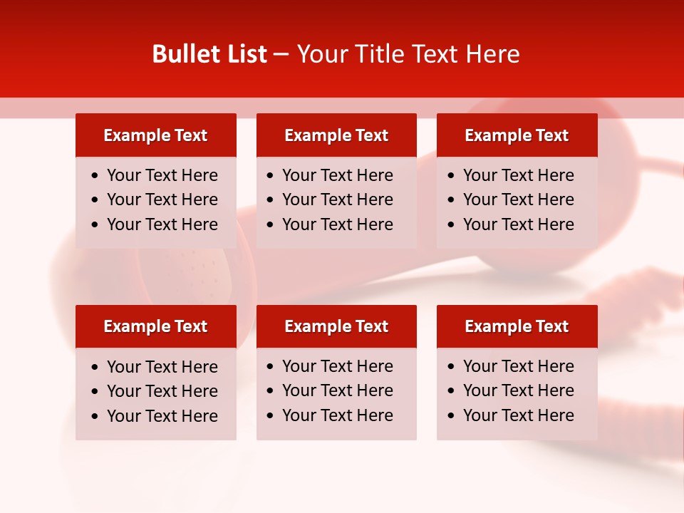 A Red Telephone On A White Surface With A Red Cord PowerPoint Template