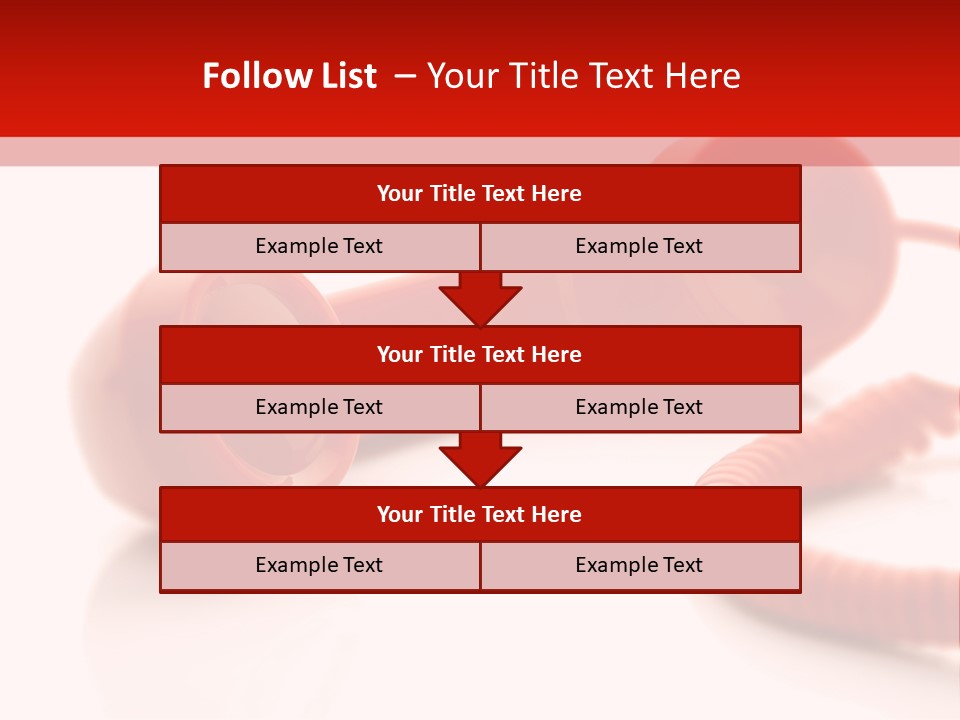 A Red Telephone On A White Surface With A Red Cord PowerPoint Template