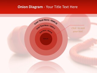 A Red Telephone On A White Surface With A Red Cord PowerPoint Template
