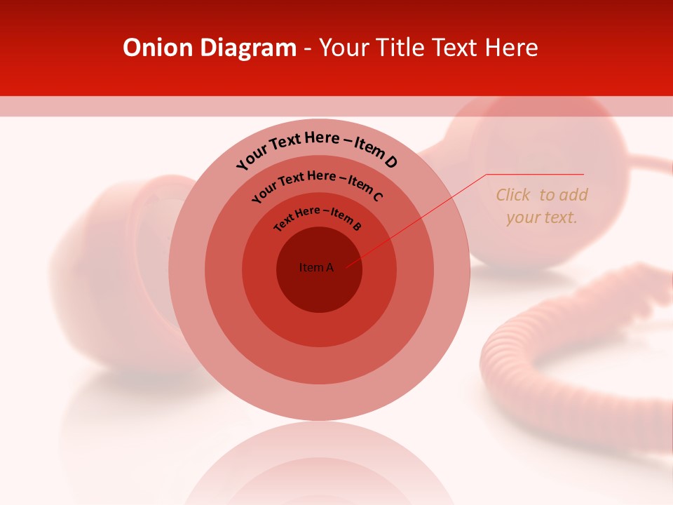A Red Telephone On A White Surface With A Red Cord PowerPoint Template