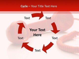 A Red Telephone On A White Surface With A Red Cord PowerPoint Template