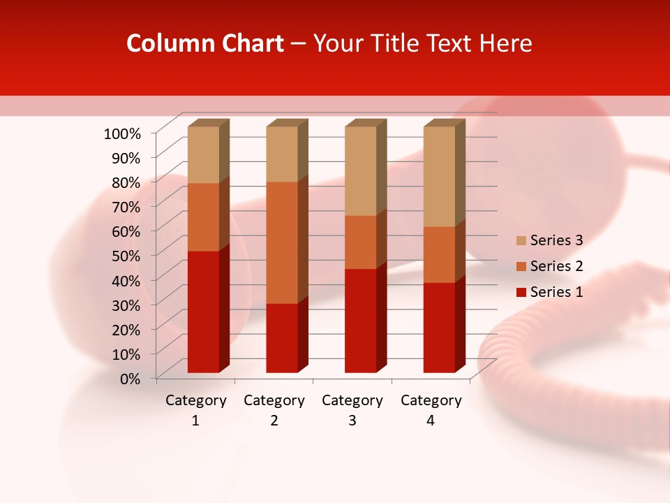 A Red Telephone On A White Surface With A Red Cord PowerPoint Template