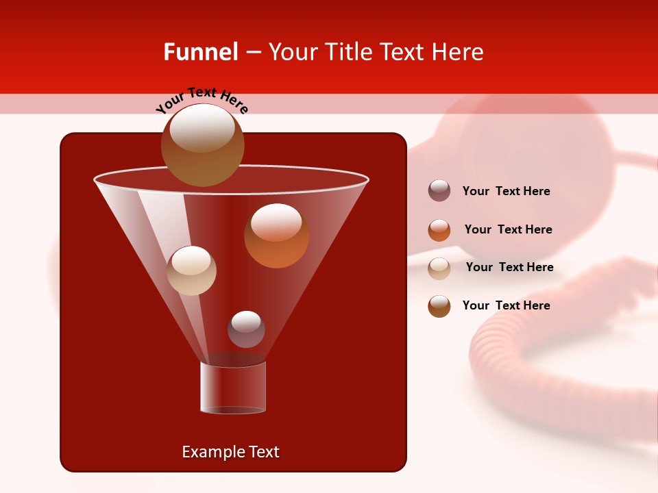 A Red Telephone On A White Surface With A Red Cord PowerPoint Template