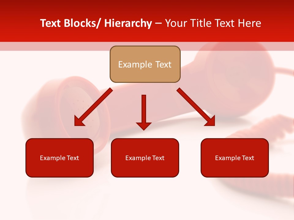 A Red Telephone On A White Surface With A Red Cord PowerPoint Template