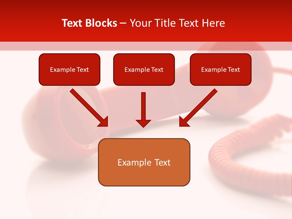 A Red Telephone On A White Surface With A Red Cord PowerPoint Template