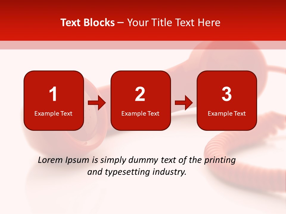 A Red Telephone On A White Surface With A Red Cord PowerPoint Template