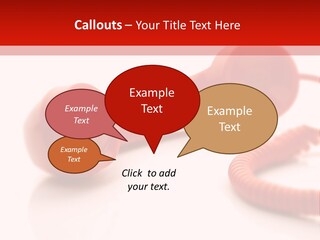 A Red Telephone On A White Surface With A Red Cord PowerPoint Template