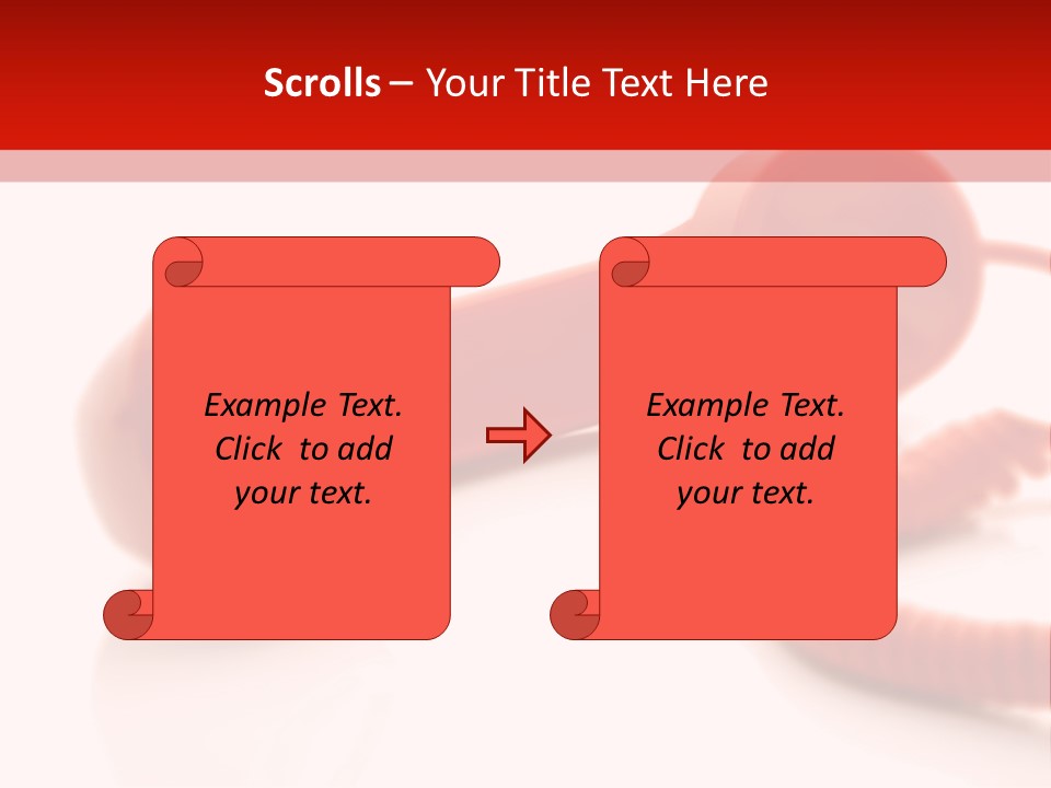 A Red Telephone On A White Surface With A Red Cord PowerPoint Template