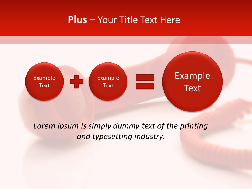 A Red Telephone On A White Surface With A Red Cord PowerPoint Template