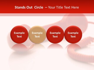 A Red Telephone On A White Surface With A Red Cord PowerPoint Template
