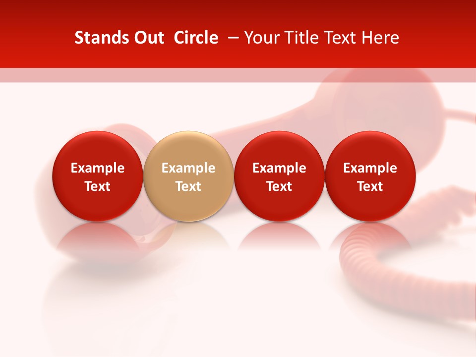 A Red Telephone On A White Surface With A Red Cord PowerPoint Template