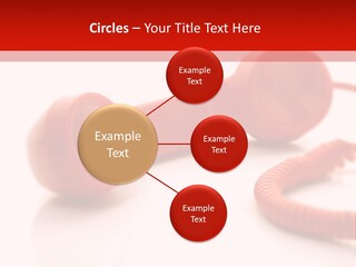 A Red Telephone On A White Surface With A Red Cord PowerPoint Template