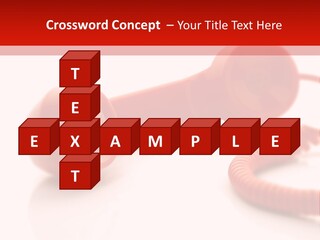 A Red Telephone On A White Surface With A Red Cord PowerPoint Template