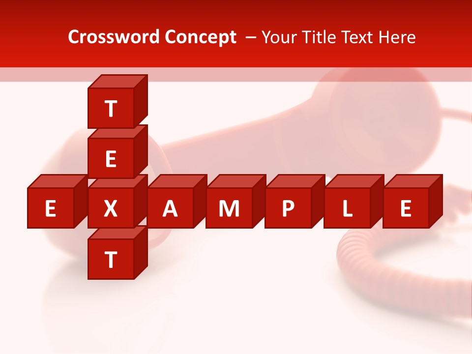 A Red Telephone On A White Surface With A Red Cord PowerPoint Template