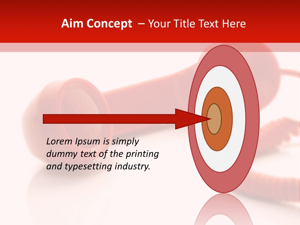 A Red Telephone On A White Surface With A Red Cord PowerPoint Template