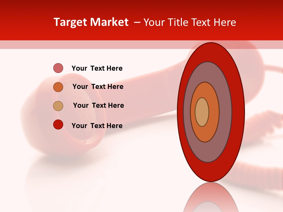 A Red Telephone On A White Surface With A Red Cord PowerPoint Template