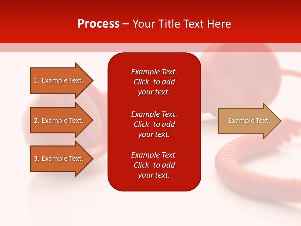 A Red Telephone On A White Surface With A Red Cord PowerPoint Template