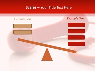A Red Telephone On A White Surface With A Red Cord PowerPoint Template