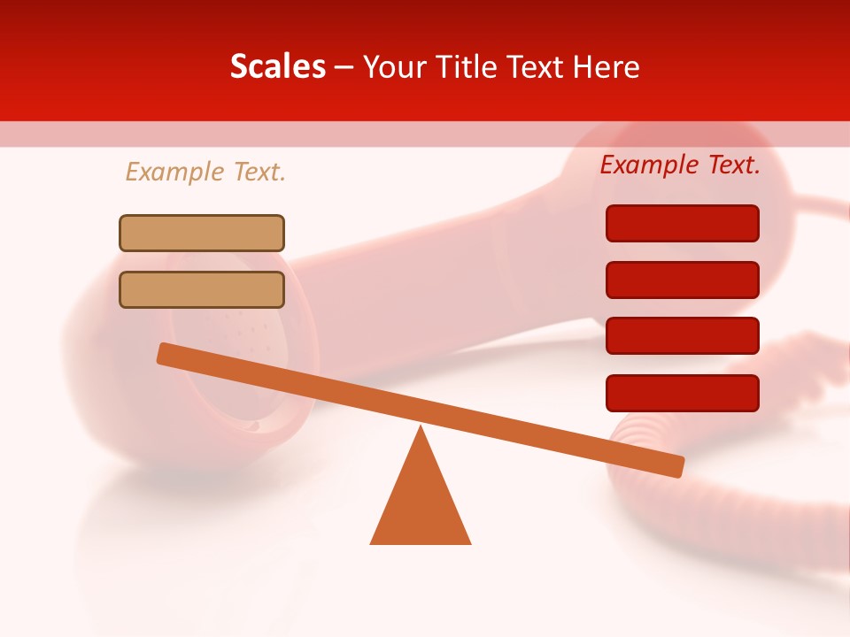A Red Telephone On A White Surface With A Red Cord PowerPoint Template