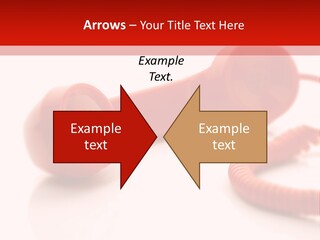 A Red Telephone On A White Surface With A Red Cord PowerPoint Template