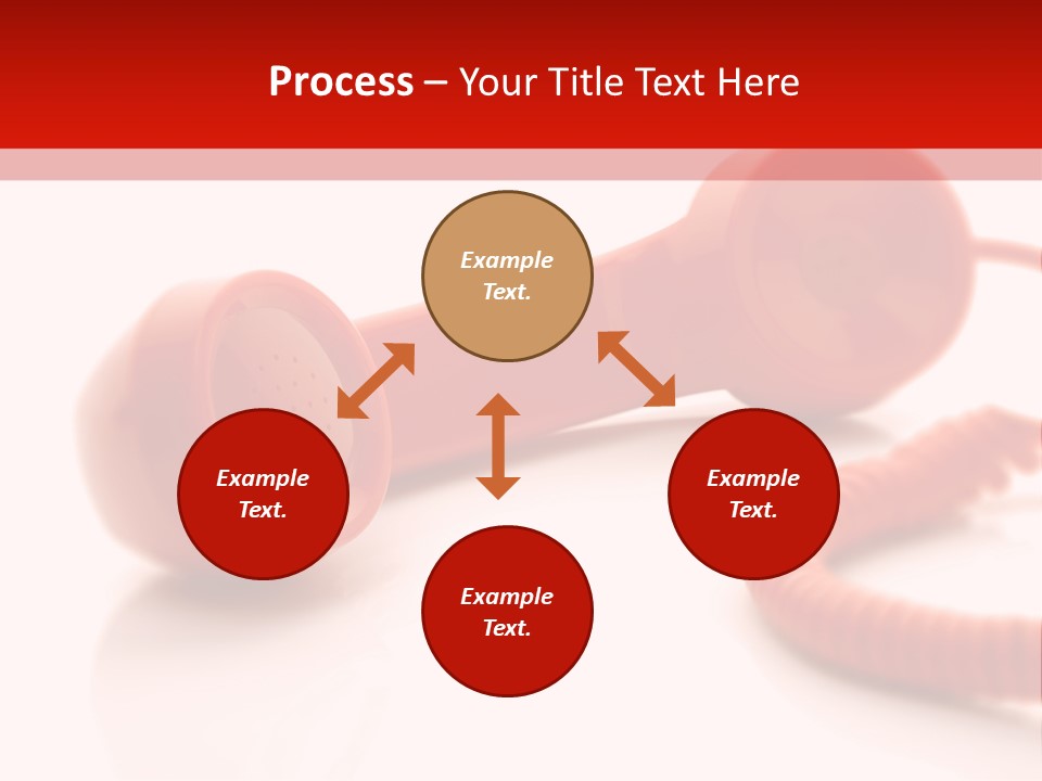 A Red Telephone On A White Surface With A Red Cord PowerPoint Template