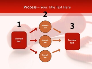 A Red Telephone On A White Surface With A Red Cord PowerPoint Template