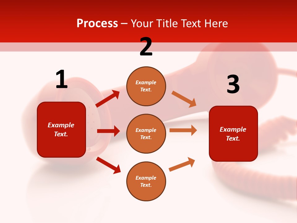 A Red Telephone On A White Surface With A Red Cord PowerPoint Template