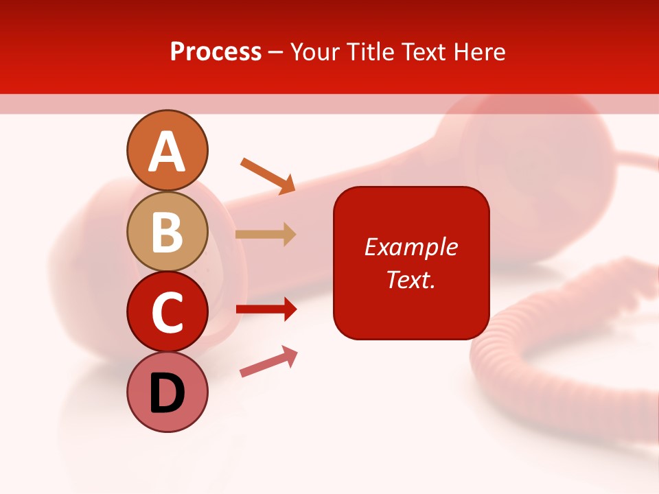 A Red Telephone On A White Surface With A Red Cord PowerPoint Template