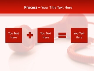 A Red Telephone On A White Surface With A Red Cord PowerPoint Template