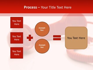 A Red Telephone On A White Surface With A Red Cord PowerPoint Template