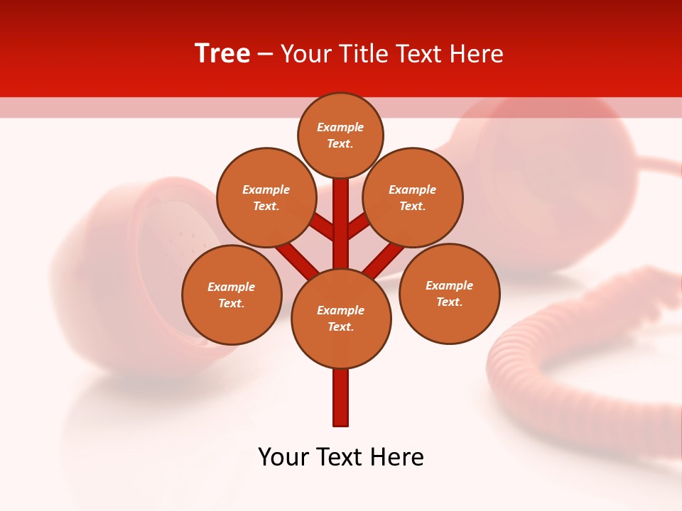A Red Telephone On A White Surface With A Red Cord PowerPoint Template