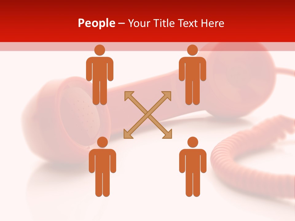 A Red Telephone On A White Surface With A Red Cord PowerPoint Template
