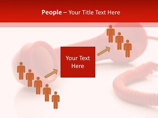 A Red Telephone On A White Surface With A Red Cord PowerPoint Template