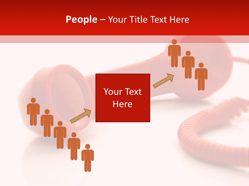 A Red Telephone On A White Surface With A Red Cord PowerPoint Template