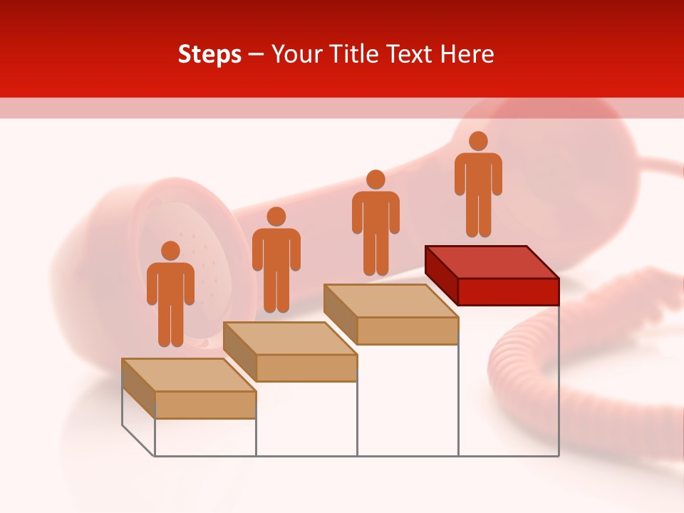 A Red Telephone On A White Surface With A Red Cord PowerPoint Template