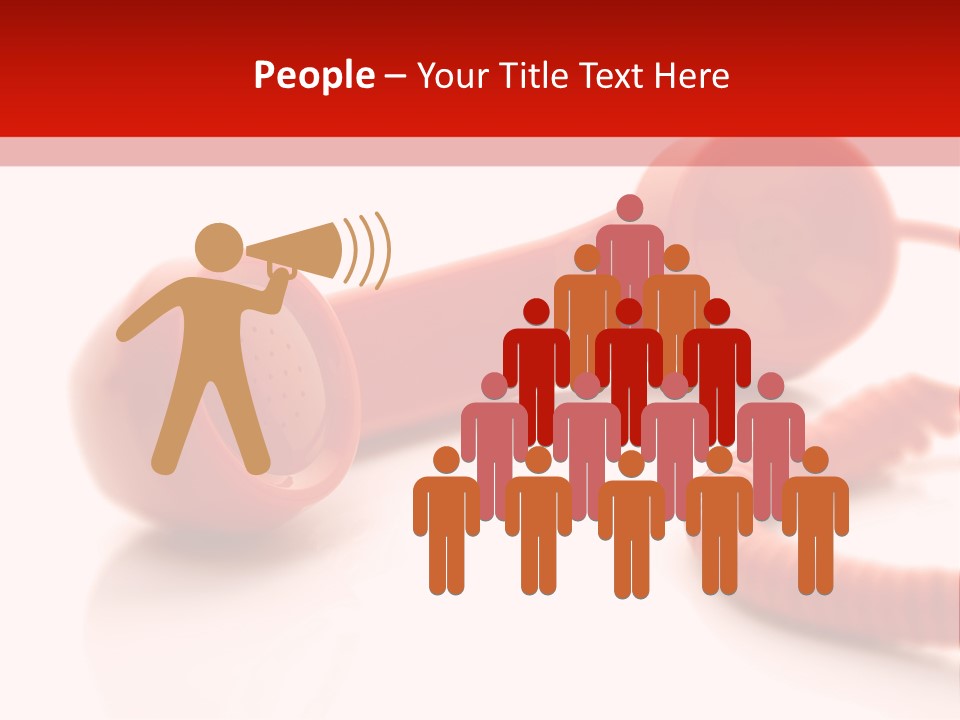 A Red Telephone On A White Surface With A Red Cord PowerPoint Template