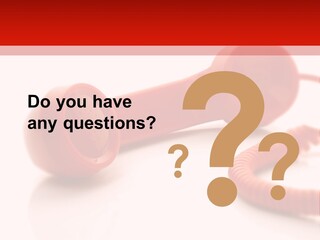 A Red Telephone On A White Surface With A Red Cord PowerPoint Template