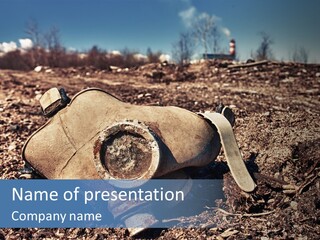 Respirator Gasmask End Plant PowerPoint Template