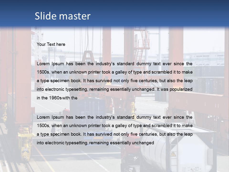 Discharge Container Heavy PowerPoint Template
