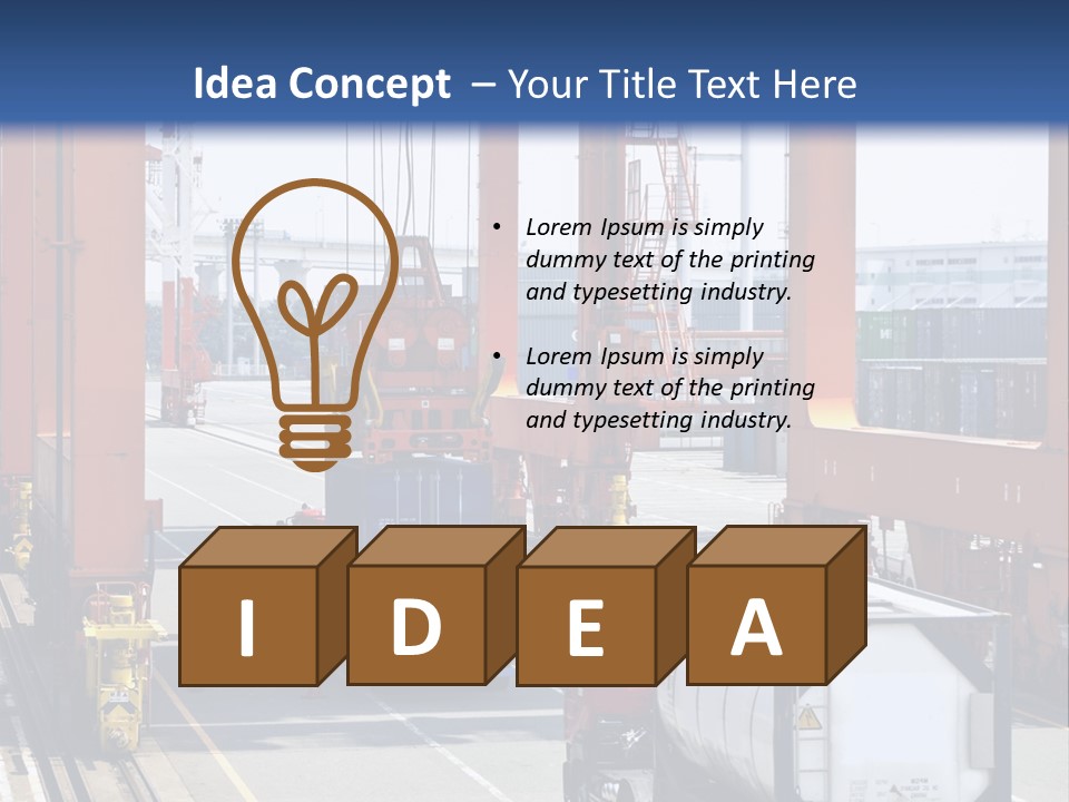 Discharge Container Heavy PowerPoint Template