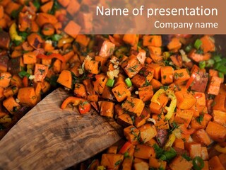 Real Food Yam Dinner PowerPoint Template